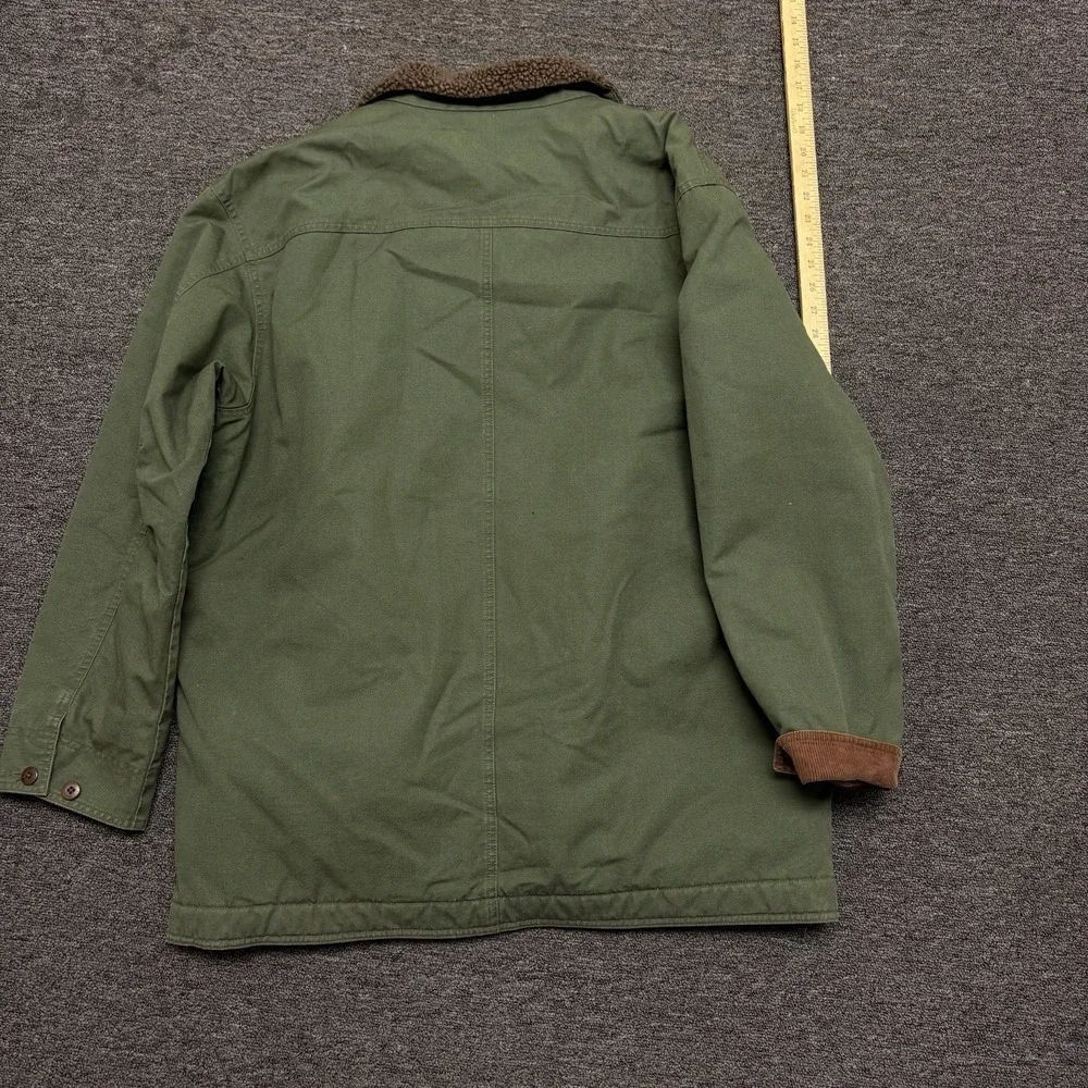 LL Bean Men's Chore Jacket VTG Sherpa Fleece Lined Barn Coat Canvas XL EUC